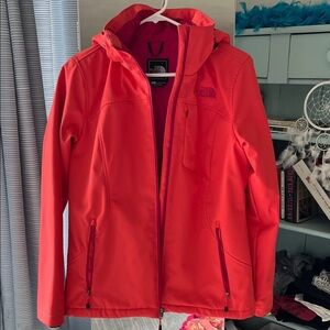 The North Face Women's Ski Jacket - coral orange with pink lining
